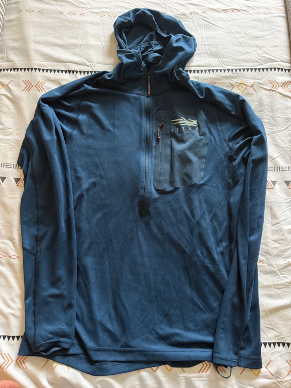 Sitka Navy Blue Core Lightweight Hoody - Polygiene